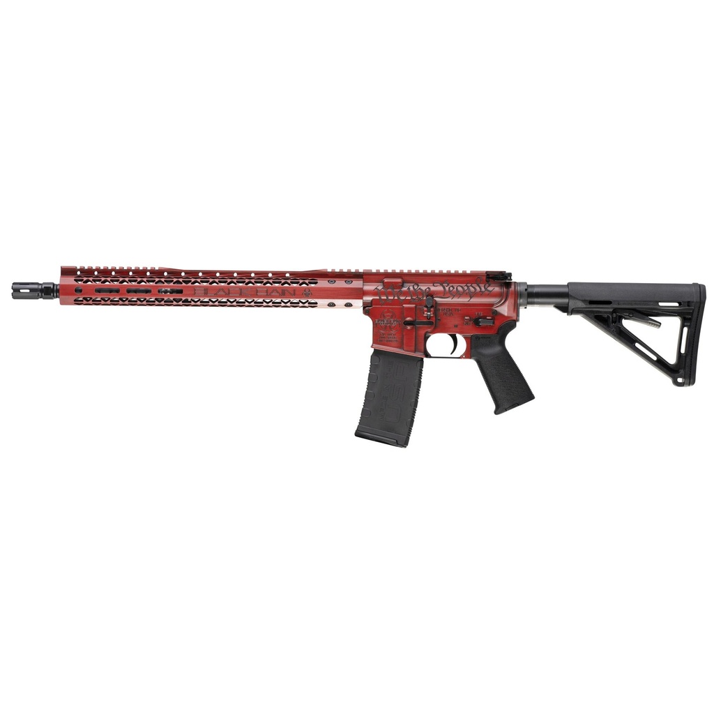 Black Rain Ordnance We The People .223 Remington/5.56 16" Red Battleworn Cerakote OR 30 Round