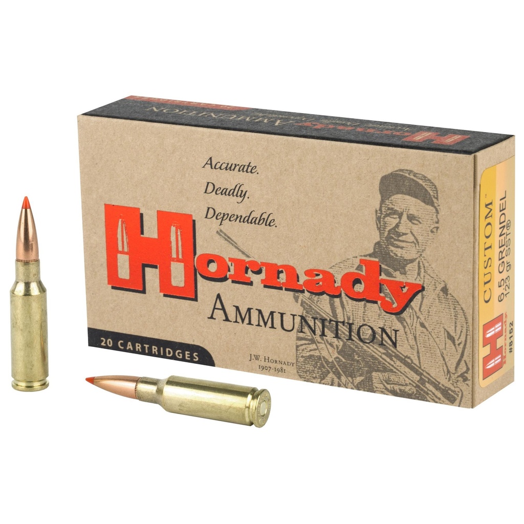 Hornady Custom Ammunition 6.5 Grendel 123 Grain SST 20 Round Box 