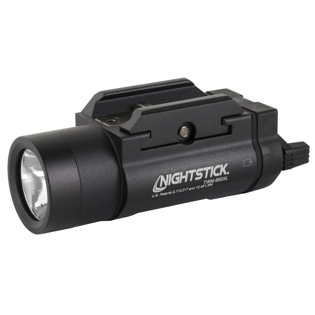 Nightstick TWM-850XL Tactical Weapon-Mounted Light 850 Lumens 15,000 Candela Black 1.75 Hours of Runtime IP-X7 Waterproof 