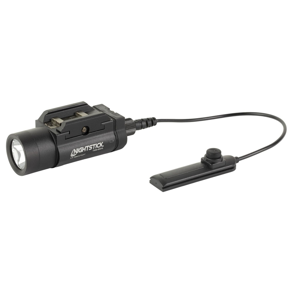 Nightstick TWM-854XL Tactical Weapon Mounted Light 850 Lumens 1.75 Hour Runtime IP-X7 Waterproof Black Includes Remote Pressure Switch 