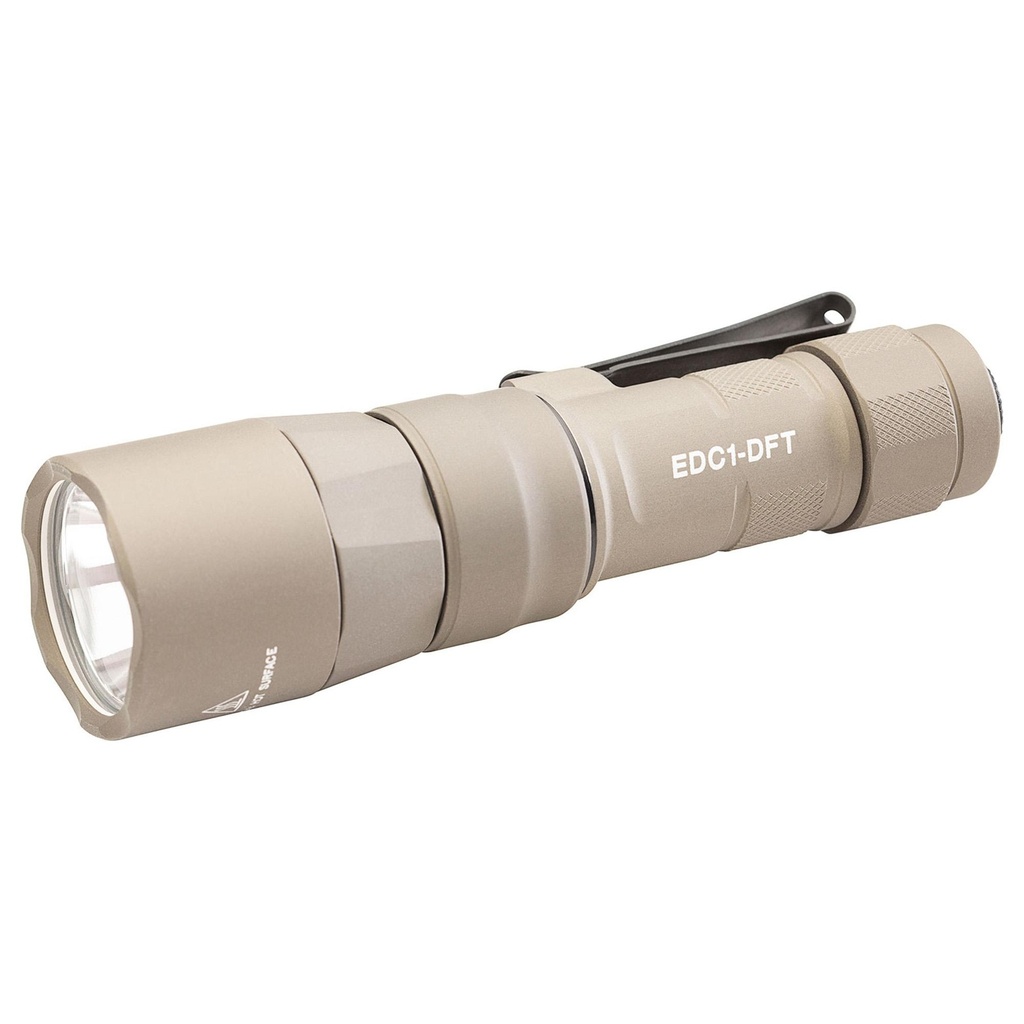 Surefire Everyday Carry Light (EDC-1-DFT) Dual-Fuel Turbo Flashlight 650 Lumens Anodized Finish Tan 