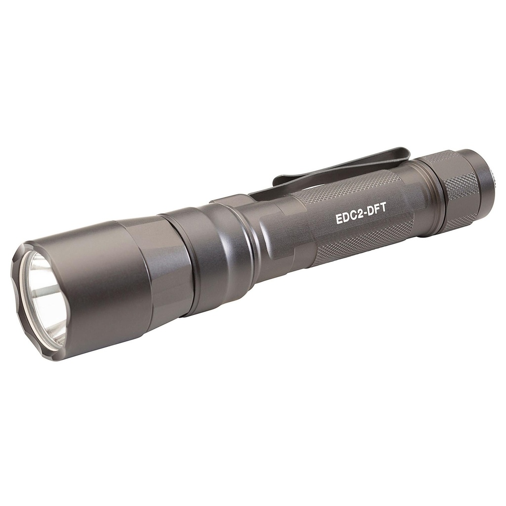 Surefire Everyday Carry Light (EDC-2-DFT) Dual-Fuel Turbo Flashlight 700 Lumens Anodized Finish Gray 