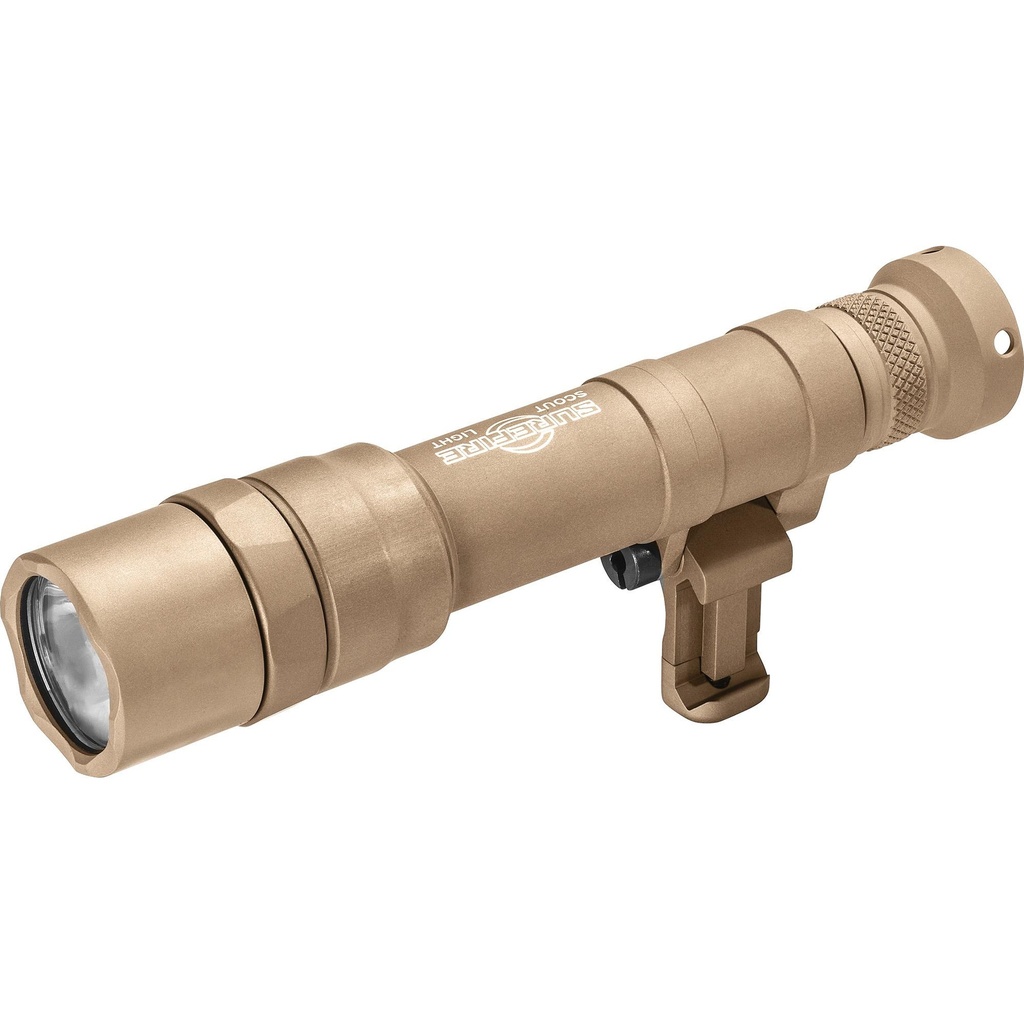Surefire M640DF Scout Pro Flashlight LED 1500 Lumens Tan 1913 Picatinny MLOK Mount Included Z68 On/Off Tailcap SF18650B Micro-USB Rechargeable Battery Included 