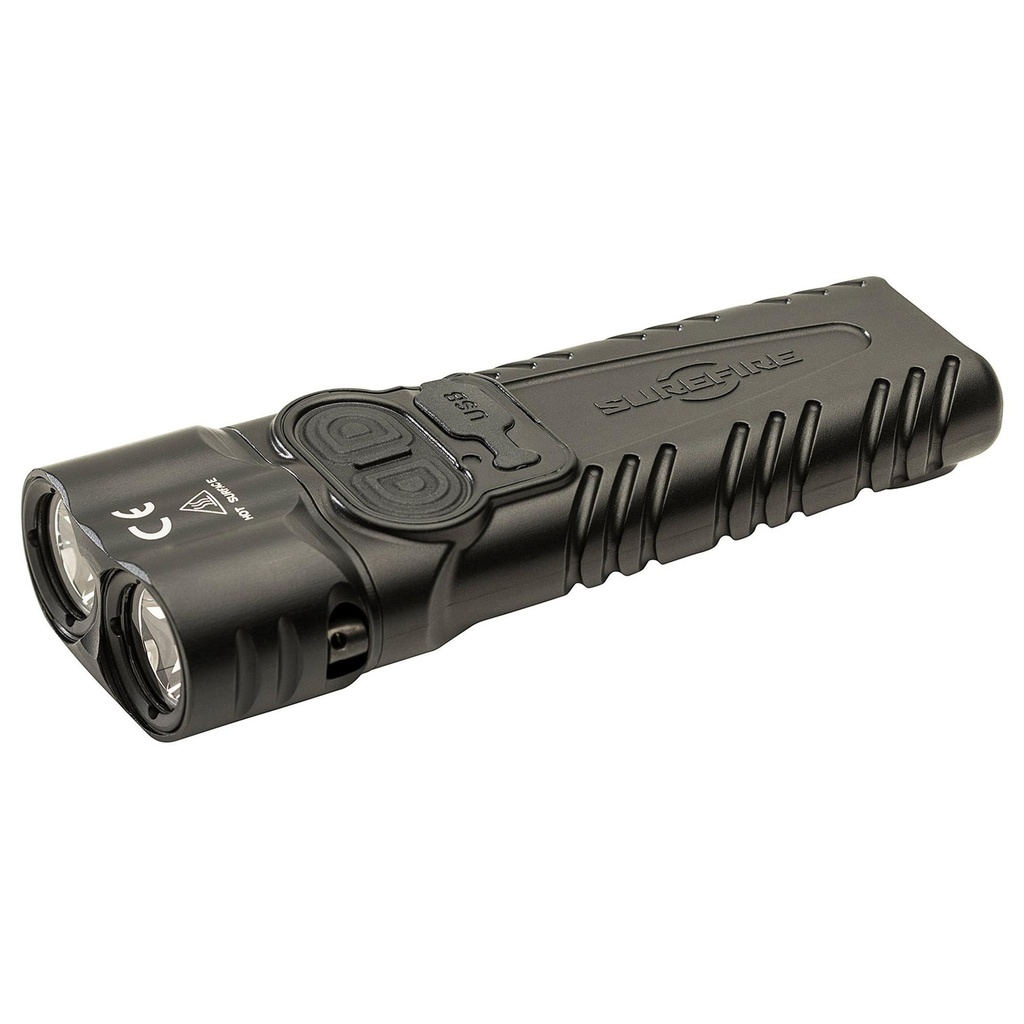 Surefire STILETTO PRO II Flashlight High 1500 Lumens Medium 500 Lumens Low 25 Lumens 35,000 Candela Tactical Switch Black USB C Recharging Deep Carry Pocket Clip 