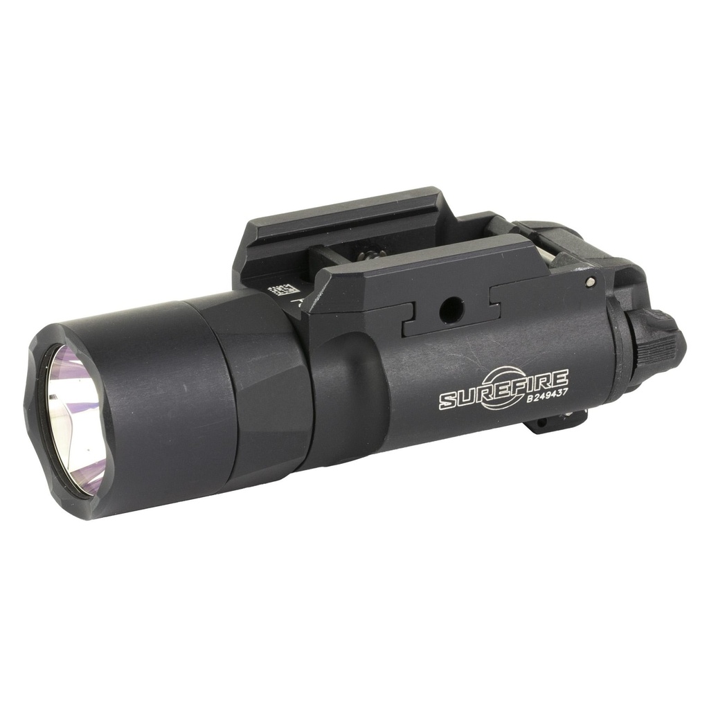 Surefire X300 Turbo Weaponlight White LED 650 Lumens 66,000 Candela Fits Picatinny and Universal Thumbscrew Attachment For Pistols Black 2x CR123 Batteries Included 
