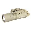 Surefire X300 Turbo Weaponlight White LED 650 Lumens 66,000 Candela Fits Picatinny and Universal Thumbscrew Attachment For Pistols Tan 