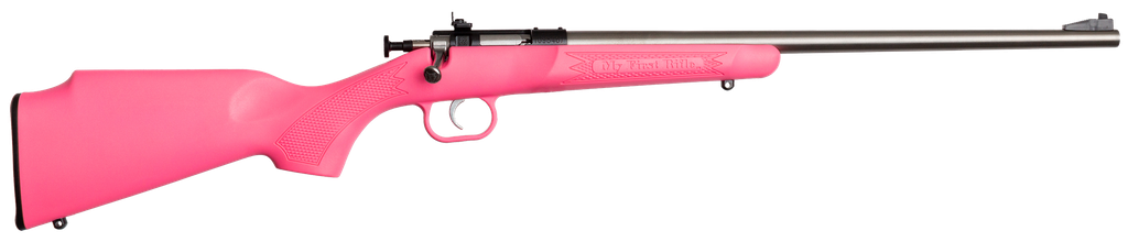 Crickett Youth 22 LR 16.12" Stainless Barrel 1Rd Pink