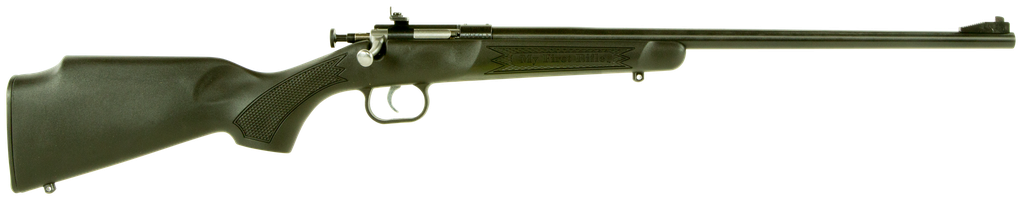 Crickett Youth  22 LR 1rd 16.12" Blued Barrel & Receiver, Fixed Front/Adjustable Rear Peep Sights, Black Synthetic Stock w/11.5" LOP, Rebounding Firing Pin Safety