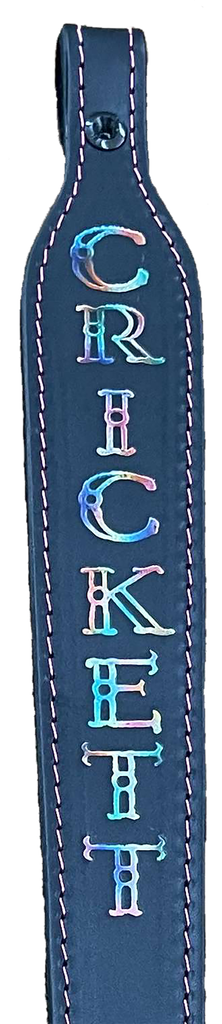 Crickett Rifle Sling  Black w/ Pink Stitching Leather 23" OAL Rifle