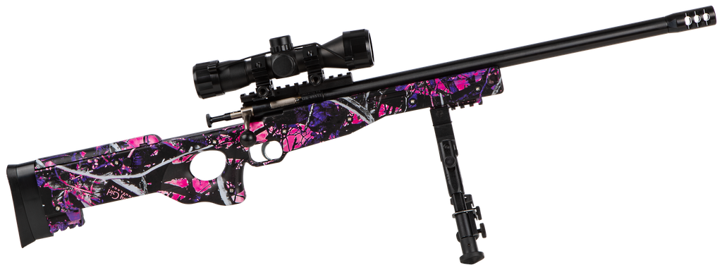 Crickett Precision Package 22 LR Caliber  16.12" Bull Barrel 1Rd  Muddy Girl 