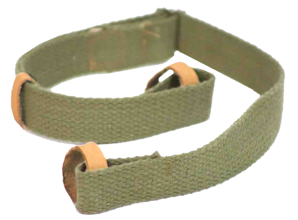 Crickett Dog Collar Green Canvas w/Leather Trim Adjustable