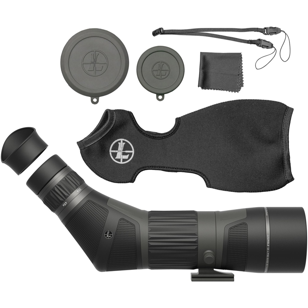 Leupold SX-4 ProGuide HD Gen2 Angled Spotting Scope 15-45X Magnification 65mm Objective Shadow Gray 