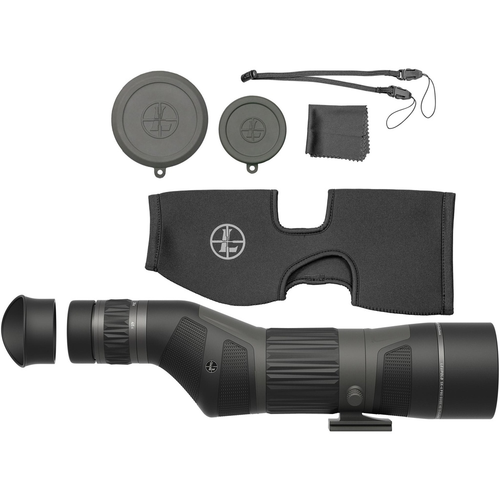 Leupold SX-4 ProGuide HD Gen2 Straight Spotting Scope 15-45X Magnification 65mm Objective Shadow Gray 