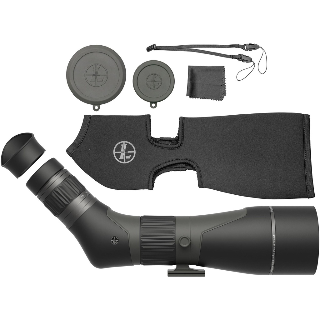 Leupold SX-2 Alpine HD Gen2 Angled Spotting Scope 20-60X Magnification 80mm Objective Shadow Gray 