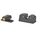 Meprolight Hyper-Bright Tritium Sight Set Orange Front/Green Rear Fits Sig Sauer - All P Series 9MM/357SIG 