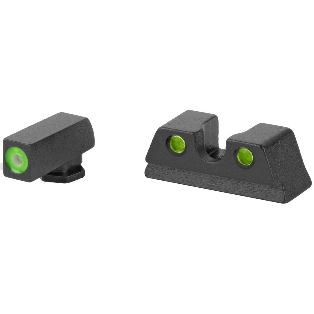 Meprolight Hyper-Bright Tritium Sight Set Green Front/Green Rear Fits Glock 42 43 43X and 48 