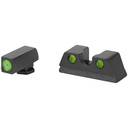 Meprolight Hyper-Bright Tritium Sight Set Green Front/Green Rear Fits Glock 42 43 43X and 48 