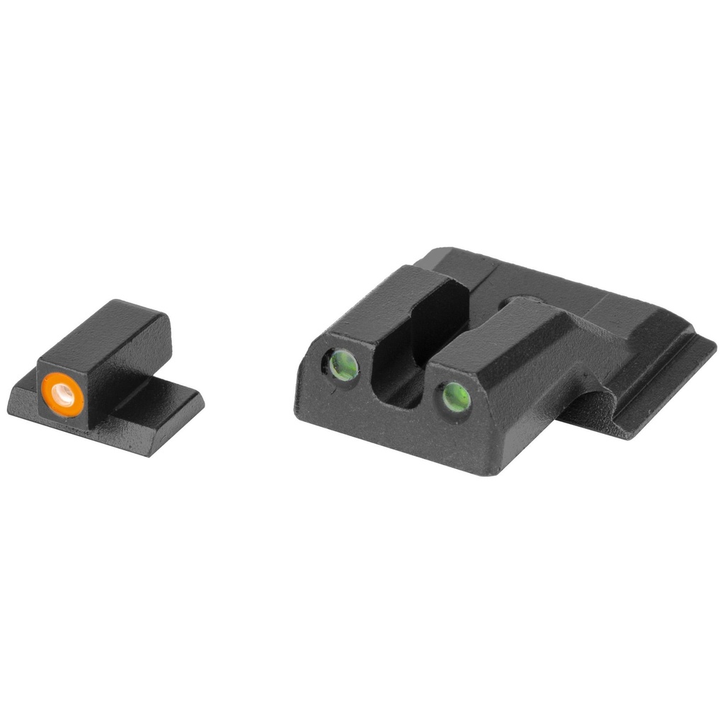 Meprolight Hyper-Bright Tritium Sight Set Orange Front/Green Rear Fits S&W M&P Shield 