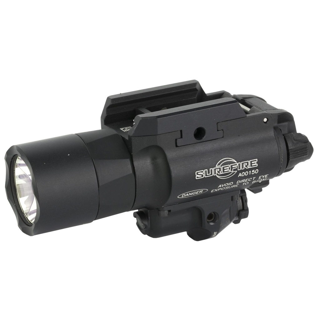 Surefire X400 Turbo Weaponlight w/Laser Fits Pistol and Picatinny 650 Lumens 66,000 Candela Green Laser Black 