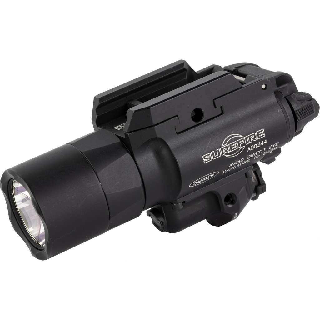 Surefire X400 Turbo Weaponlight w/Laser Fits Pistol and Picatinny 650 Lumens 66,000 Candela Red Laser Black 