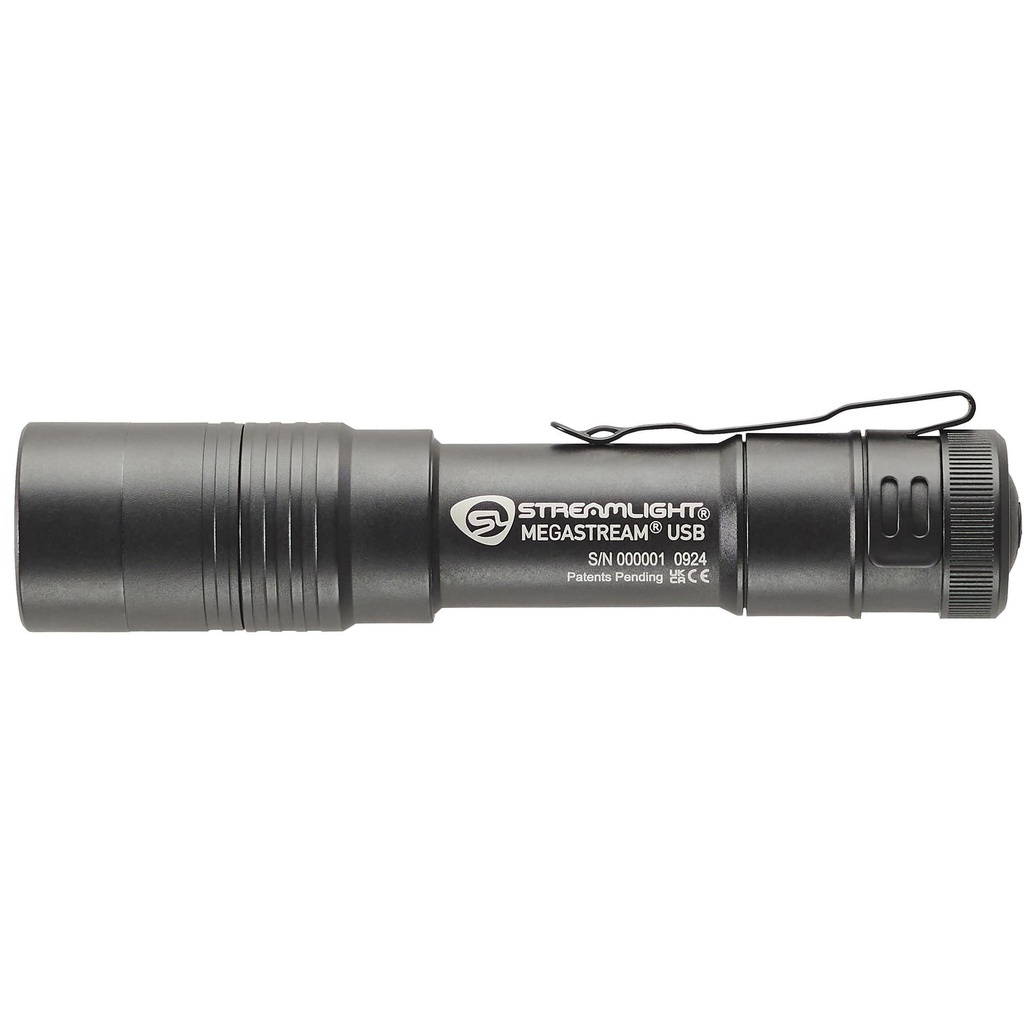 Streamlight Megastream Flashlight 1,800 Lumens 26,000 Candela Black Includes (1) SL-B34 Battery Pack USB-C Cord and Holster 