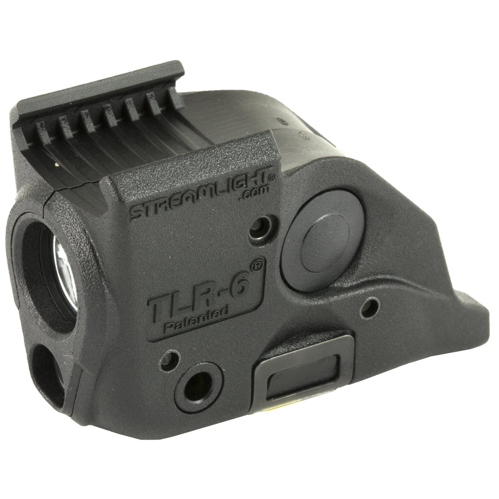 Streamlight TLR-6 Tac Light w/laser S&W M&P With Rail White LED and Red Laser 100 Lumens Includes 2 CR 1/3N Lithium Batteries Black 