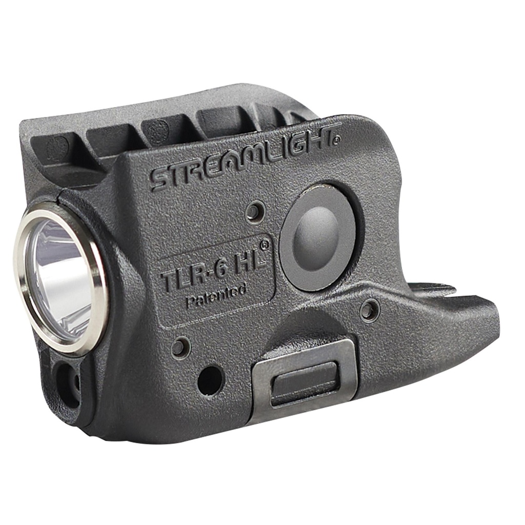 Streamlight TLR-6 HL Tac Light with Red Laser Fits Glock 42 & 43 300 Lumens Black Includes Three SLB2 Batteries with USB-C Charging Case 