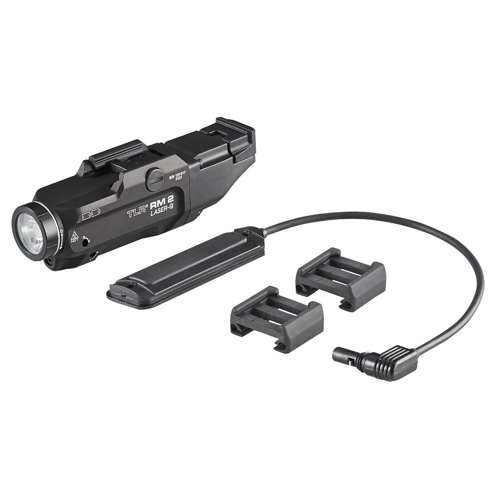 Streamlight TLR RM 2 Laser G White LED with Green Laser 1000 Lumens Black Includes Remote Switch And 2x CR123A Batteries 