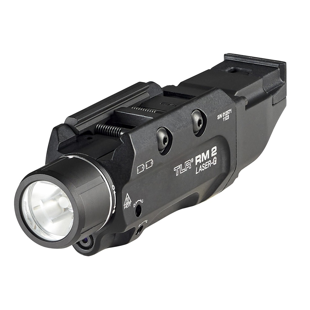 Streamlight TLR RM 2 Weaponlight with Green Laser 1000 Lumens 1.5 Hour Runtime Black Includes Key Kit and (2) CR123A Lithium Battery 