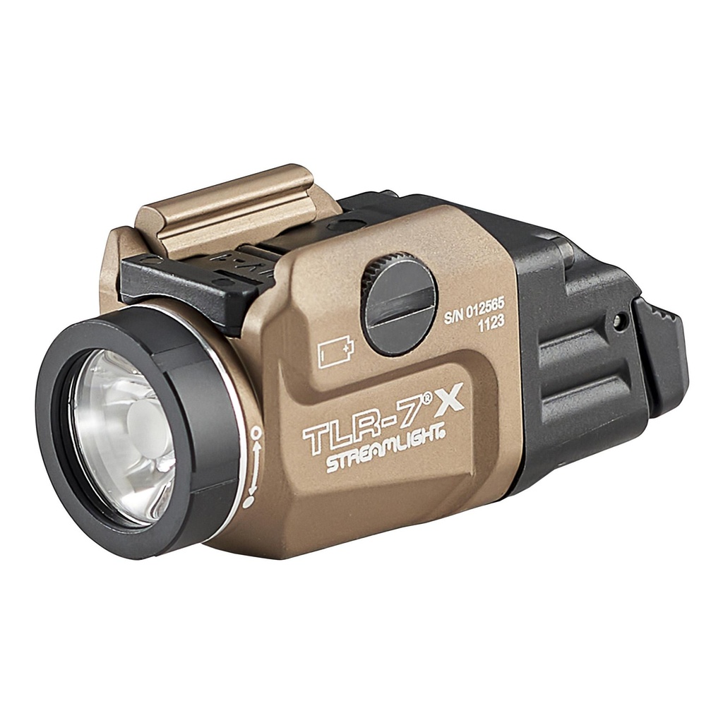 Streamlight TLR-7X 500 Lumens 1 Hour Runtime Dual Fuel Flat Dark Earth Includes High and Low Switch (1) SL-B9 Rechargeable Battery USB Charging Cable 