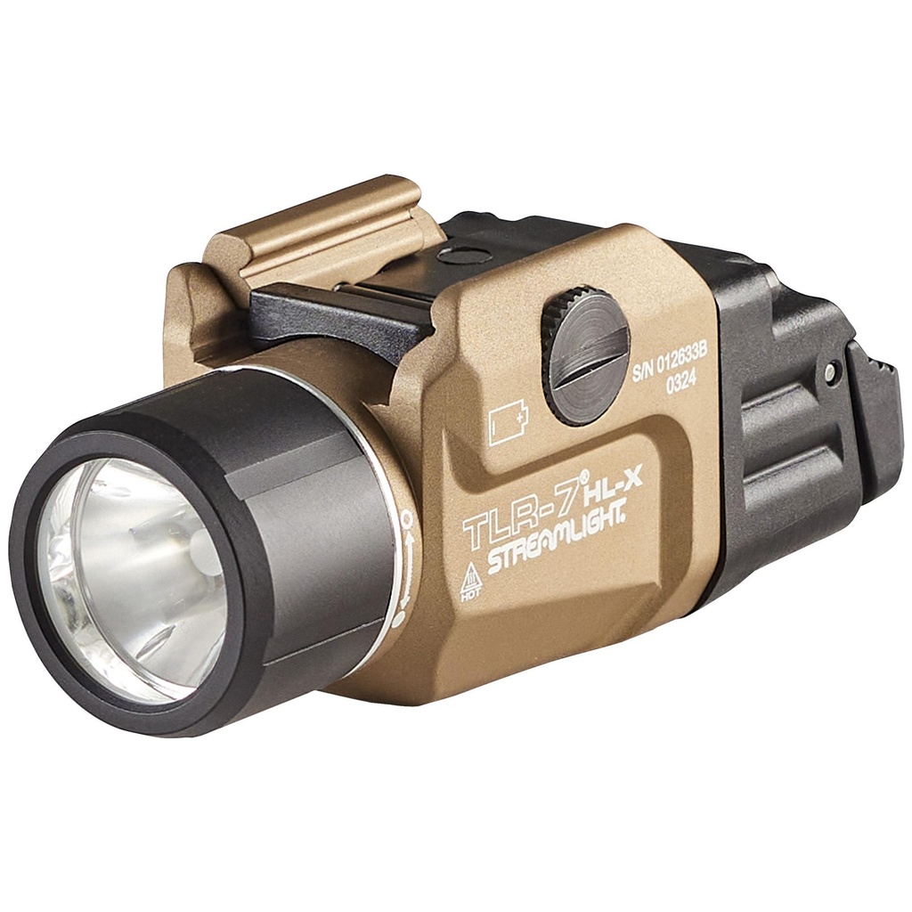 Streamlight TLR-7 HL-X USB 1000 Lumens 1 Hour Runtime Multi-Fuel Flat Dark Earth Includes High and Low Switch (1) SL-B9 Rechargeable Battery USB Carging Cable Multitool and Key Kit 