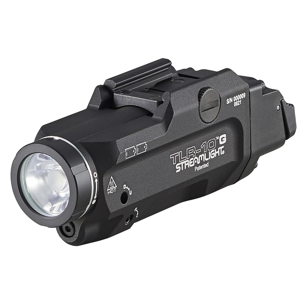 Streamlight TLR-10 G Flex Weaponlight White LED with Green Laser 1000 Lumens Black Includes HiLoSwitch and 2X CR123A Batteries 