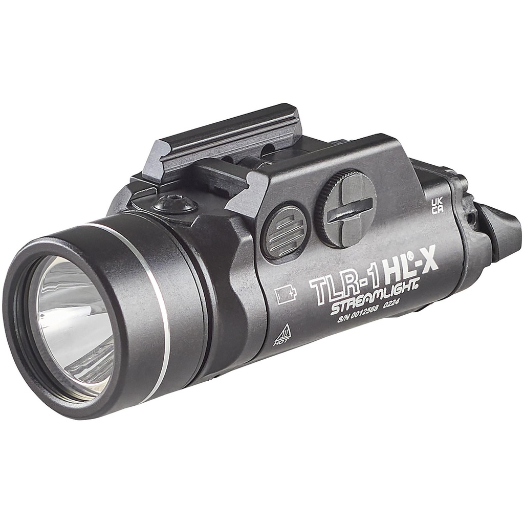 Streamlight TLR-1 HL-X Pistol Light 1,000 Lumens with CR123A Batteries 1.5 Hour Run Time Black 