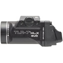 Streamlight TLR-7 HL-X Sub Weaponlight Fits GLOCK 43X/48 1,000 Lumens with SL-B9 Battery 30 Minute Run Time Black with Silver Ring 