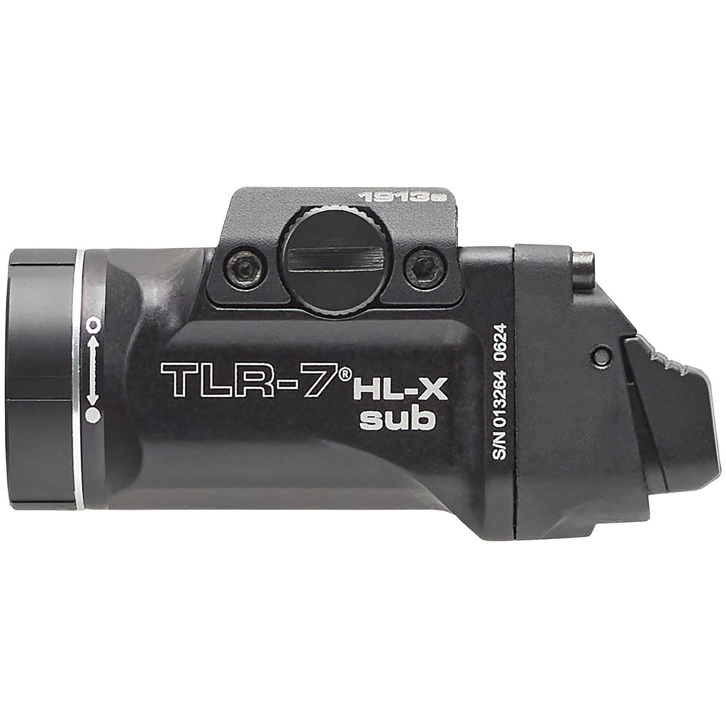 Streamlight TLR-7 HL-X Sub Weaponlight Short 1913 Fits S&W M&P M2.0 Subcompact Beretta Px4 Storm Subcompact SA XD-E/XD-S/Hellcat Pro HK45 Compact, and SIG P365 XMACRO 1,000 Lumens with SL-B9 Battery 30 Minute Run Time Black with Silver Ring 