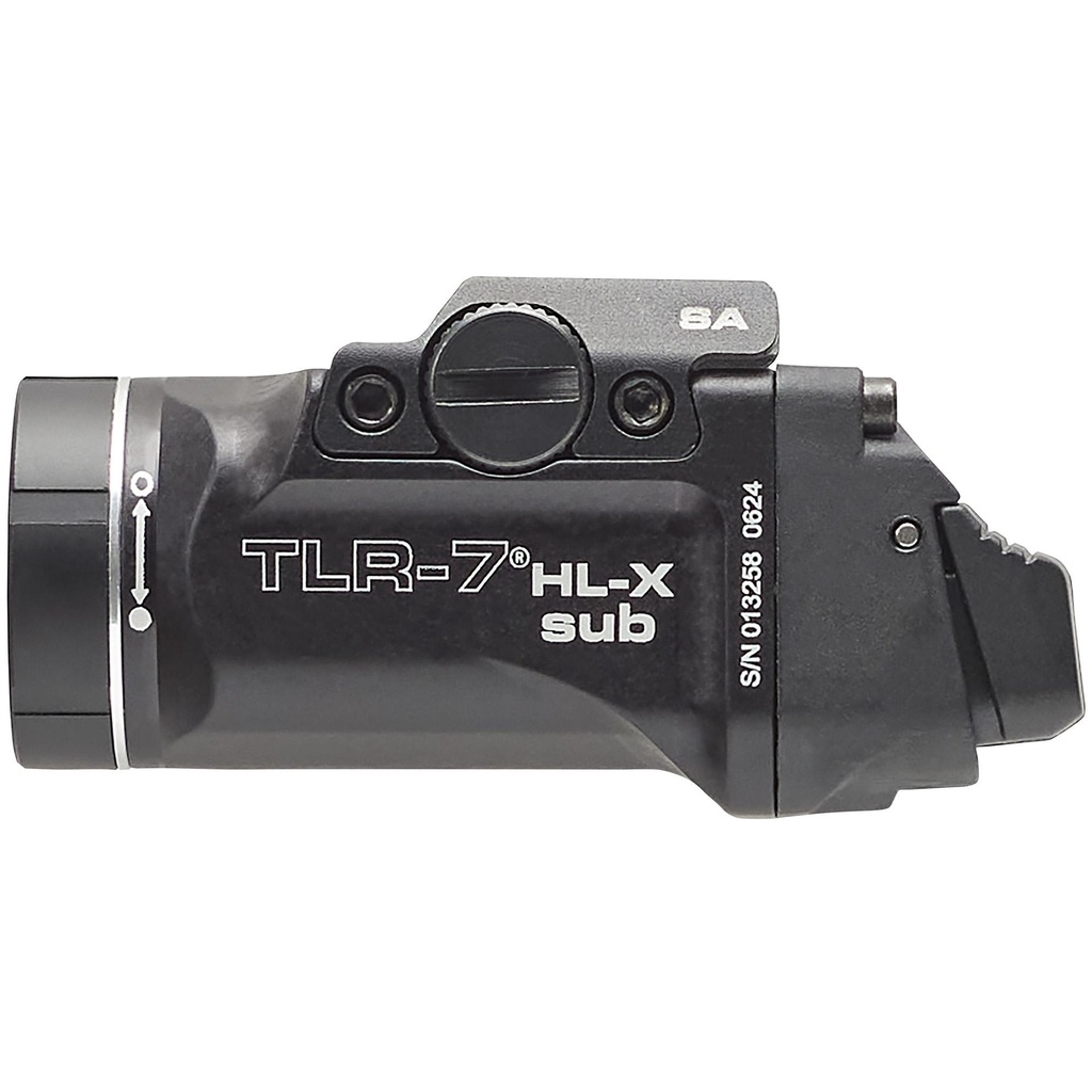 Streamlight TLR-7 HL-X Sub Weaponlight Fits Springfield Hellcat 1,000 Lumens with SL-B9 Battery 30 Minute Run Time Black with Silver Ring 