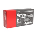 Aguila Ammunition Pistol 9mm 115 Grain Full Metal Jacket 50 Round Box 