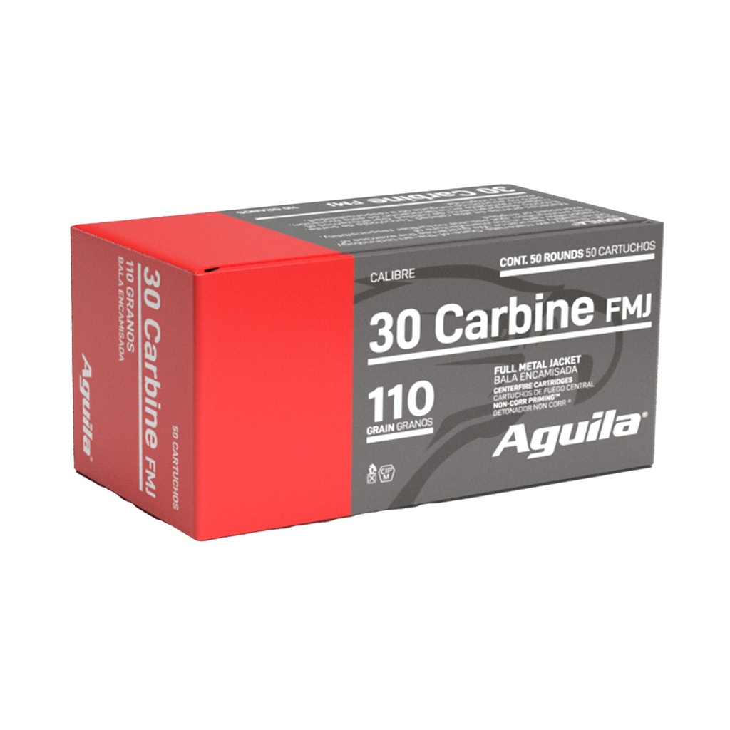 Aguila Ammunition 30 Carbine 110 Grain Full Metal Jacket 50 Round Box 