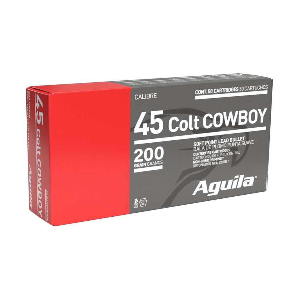 Aguila Ammunition Revolver 45LC 200 Grain Lead Flat Point 50 Round Box 