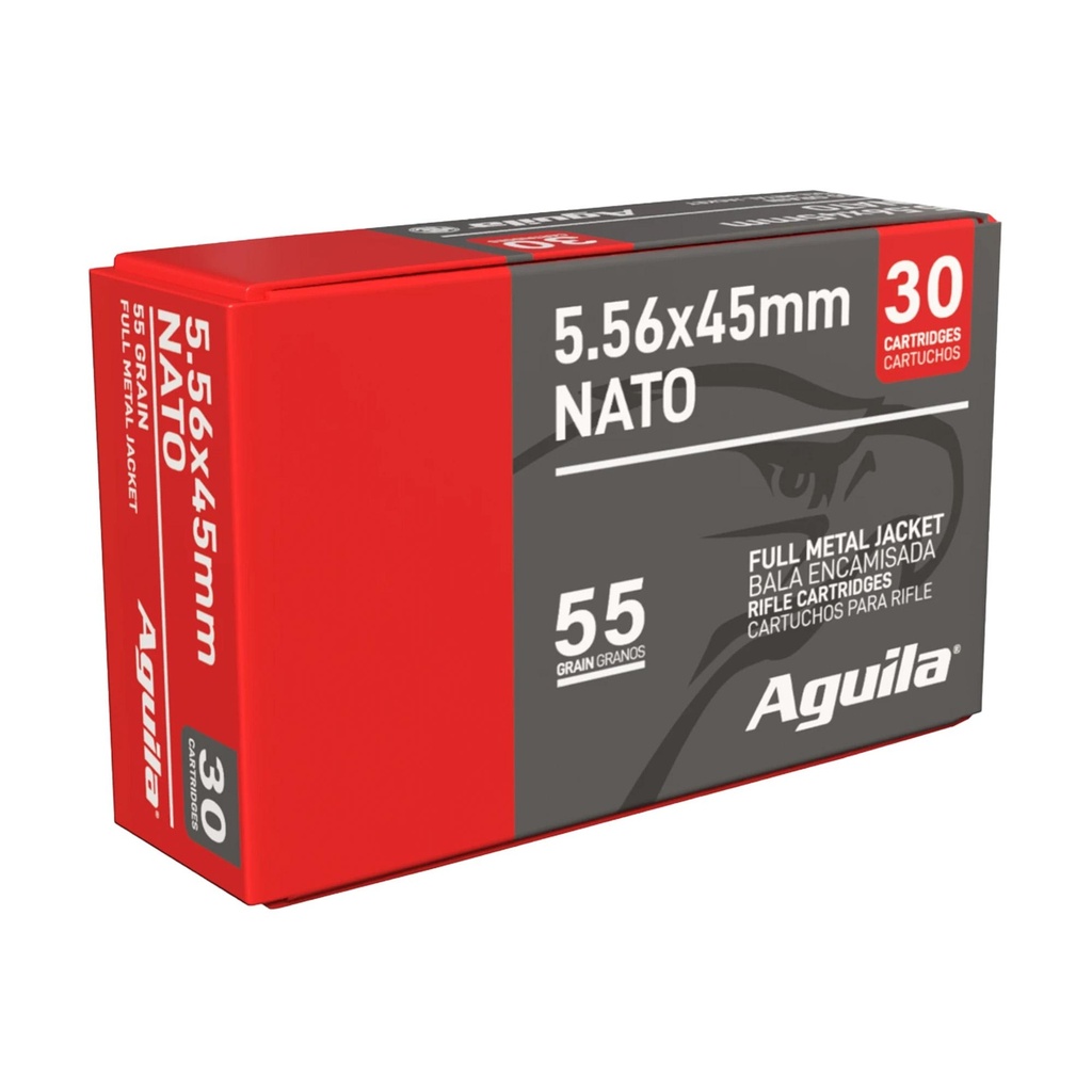 Aguila Ammunition Rifle 556NATO 55 Grain Full Metal Jacket 30 Round Box 