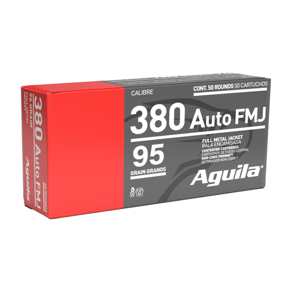 Aguila Ammunition 380ACP 95 Grain Full Metal Jacket 50 Round Box 