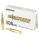 Ammo Inc Compete 308 Winchester 168 Grain Open Tip Match Bullet 20 Round Box 