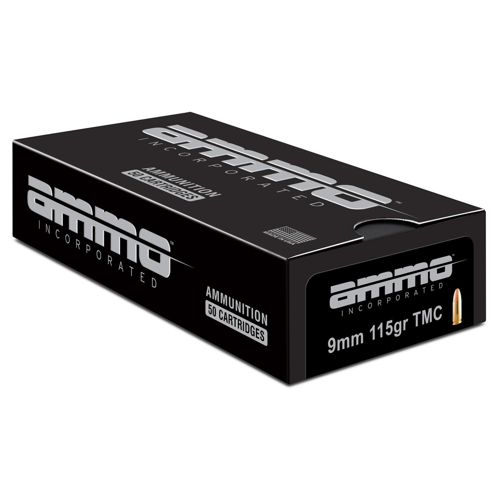 Ammo Inc Signature 9mm 115 Grains Total Metal Coating 50 Round Box 