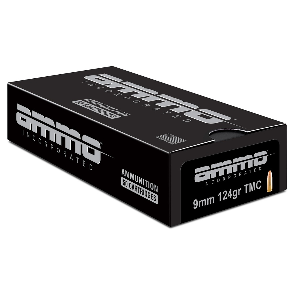 Ammo Inc Signature 9mm 124 Grains Total Metal Coating 50 Round Box 