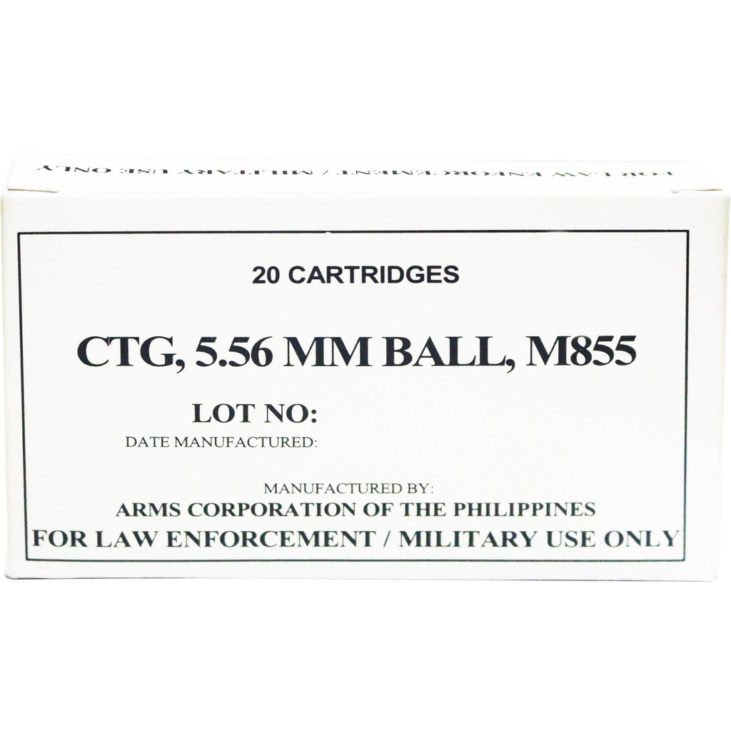 Armscor Ammo 556NATO 62 Grain Full Metal Jacket 20 Round Box 