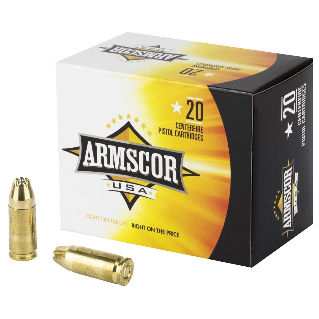 Armscor 9mm 124 Grain Jacketed Hollow Point 20 Round Box 