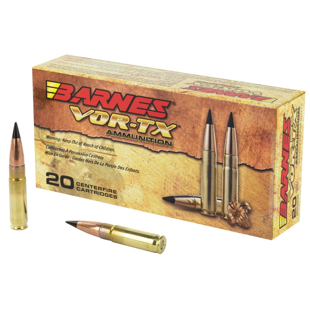 Barnes VOR-TX 300AAC Blackout 110 Grain Tipped Triple Shock X Flat Base Lead Free 20 Round Box California Certified Nonlead Ammunition 