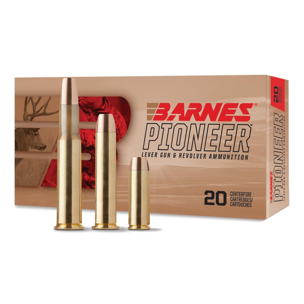 Barnes Pioneer 357 Magnum 140 Grain Flat Nose Triple Shock X 20 Round Box 