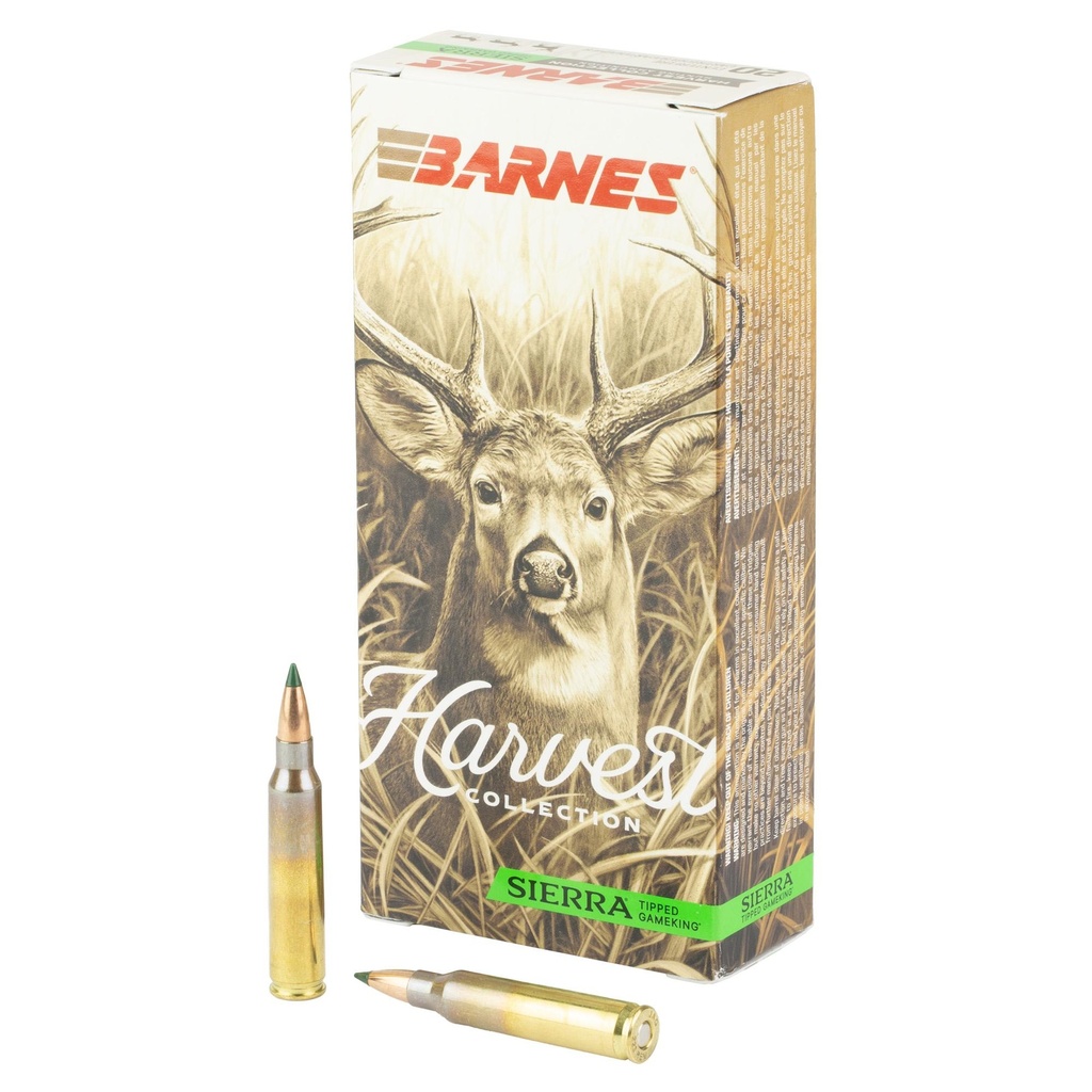 Barnes Harvest Collection 223 Remington 69 Grain Tipped GameKing 20 Round Box 