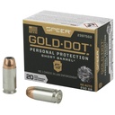 Speer Ammunition Speer Gold Dot Personal Protection 45ACP 230 Grain Hollow Point Short Barrel 20 Round Box 